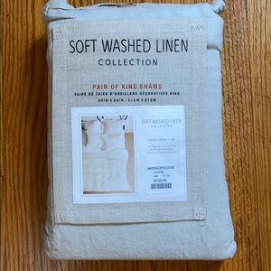 Pair of King Sham Linen Pillowcases